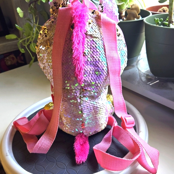 Ty Mini Backpack Fantasia the Unicorn and Bloomy the Bunny Ty Plush - Picture 8 of 8